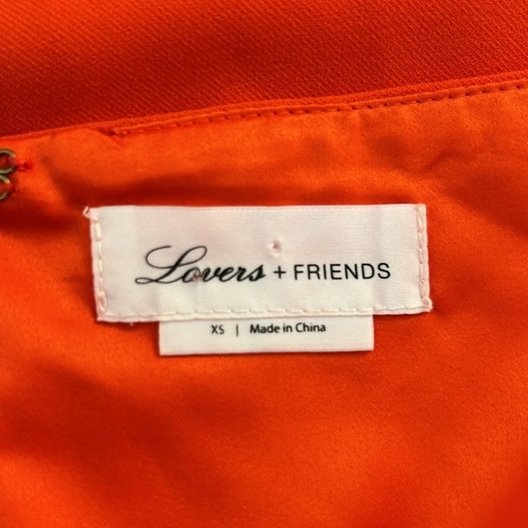 Lovers + Friends Orange One Shoulder Strap Front Slit Mini Dress Size XS - Picture 6 of 7